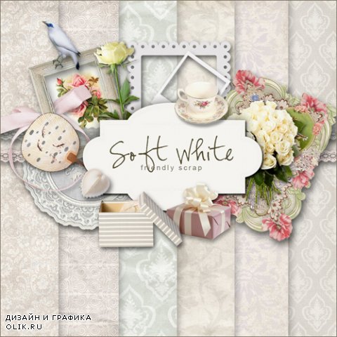 Scrap Kit - Soft & White Elements