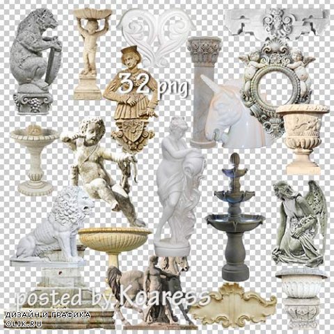 Png клипарт - Статуи, капители, колонны, фонтаны и другие элементы архитектуры