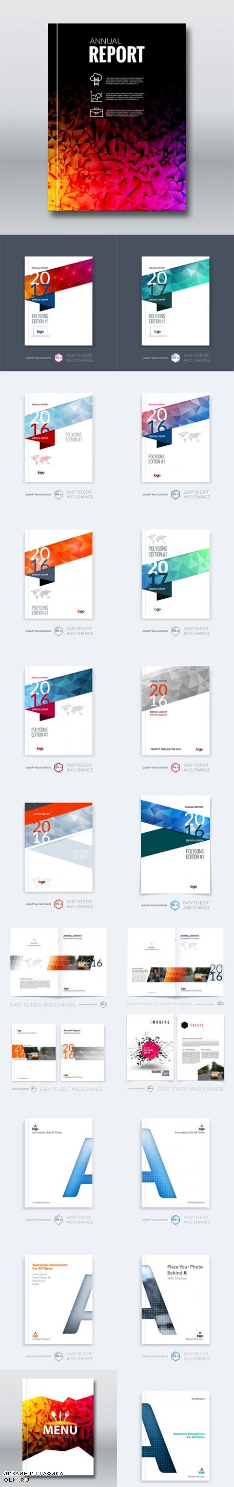 Vector Brochure Template Layout Cover Design Annual Report Magazine