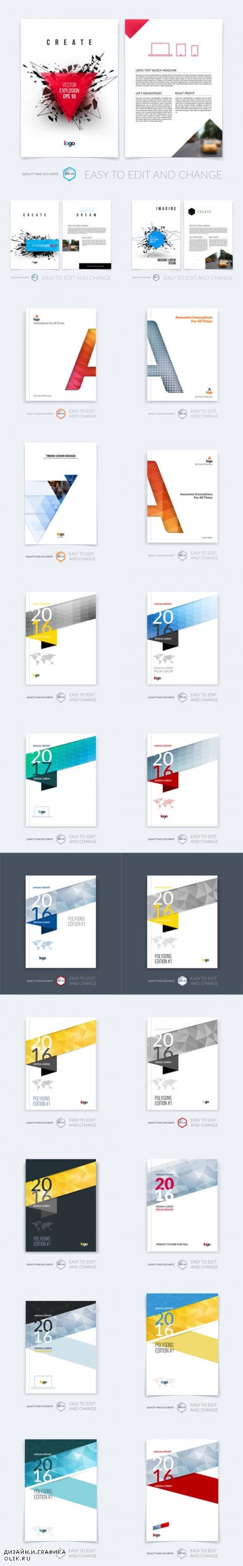 Vector Brochure Template Layout Cover Design Annual Report Magazine 2