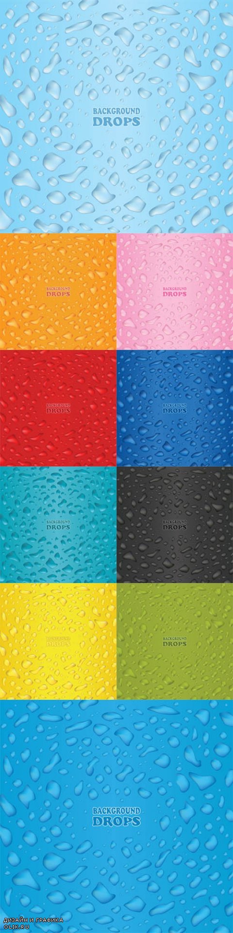 Vector Backgrounds of Water Drops