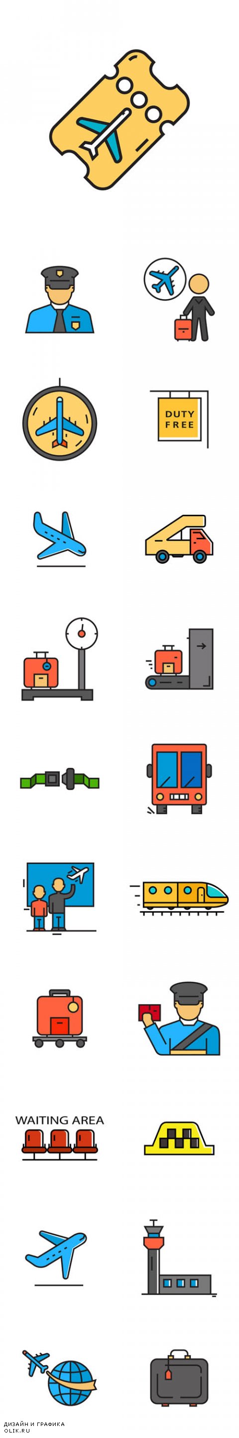 Vector Travel Line Icons
