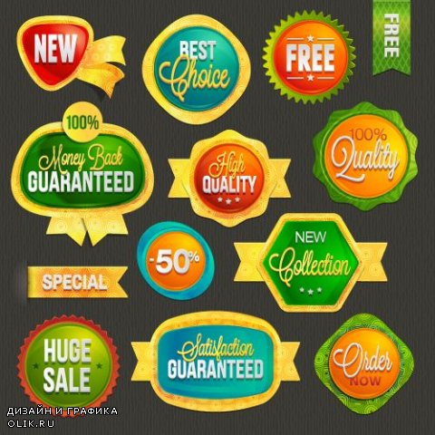 Different Labels & Stickers #28 - 15 Vector