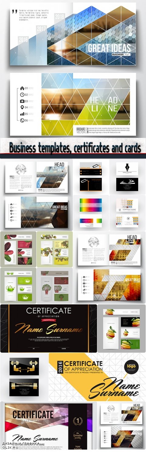 Business templates, certificates and cards design