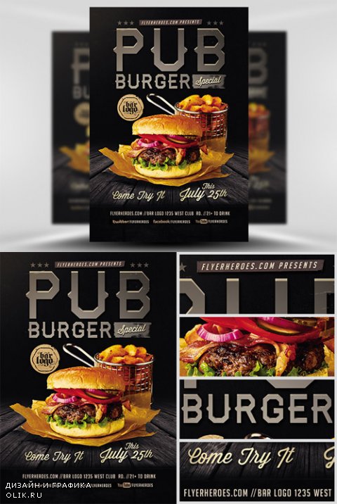 Flyer Template - Pub Burger