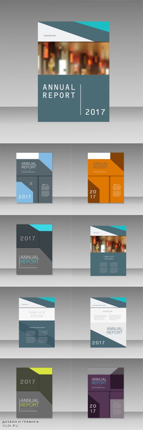 Vector Annual report business brochure templat. Cover book presentation in abstract design