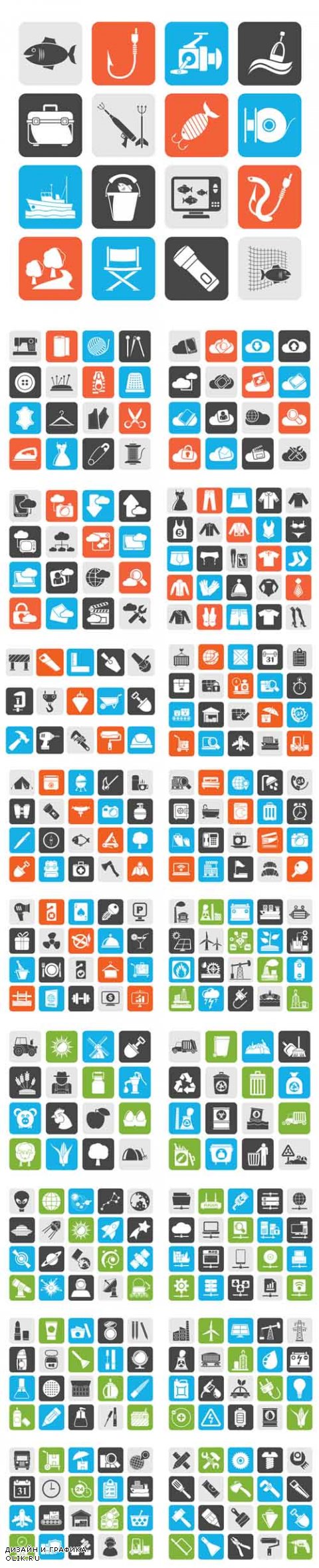 Vector 20 Different Icons Mix 1