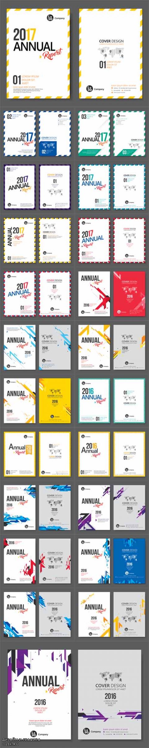 Vector Flyer, Leafle, Annual Report Templates Flat Design in A4 Size