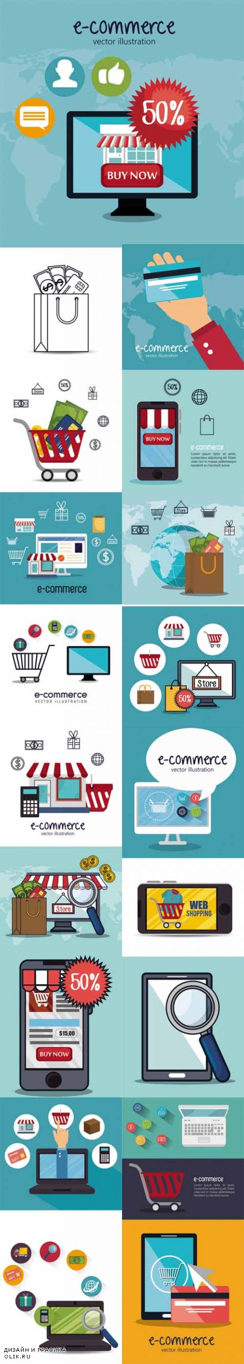 Vector Online Store Marketing Icons