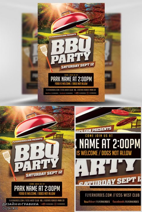 Flyer Template - BBQ Party V3