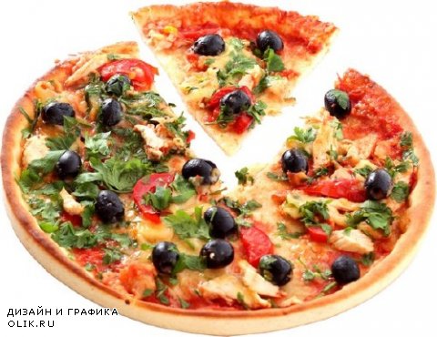 Мега коллекция №5: Пицца, кусочек пиццы (прозрачный фон)