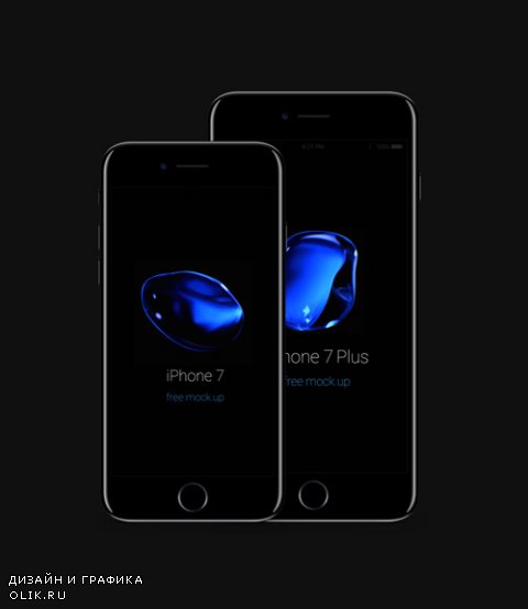 iPhone 7 Jet Черный в формате PHSP - шаблон