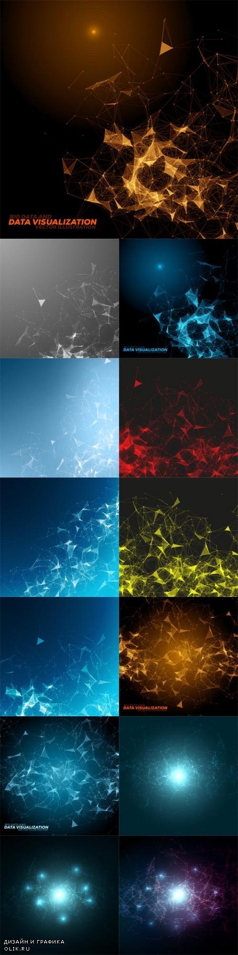 Vector Abstract Polygonal Space Background with Connecting Dots and Lines