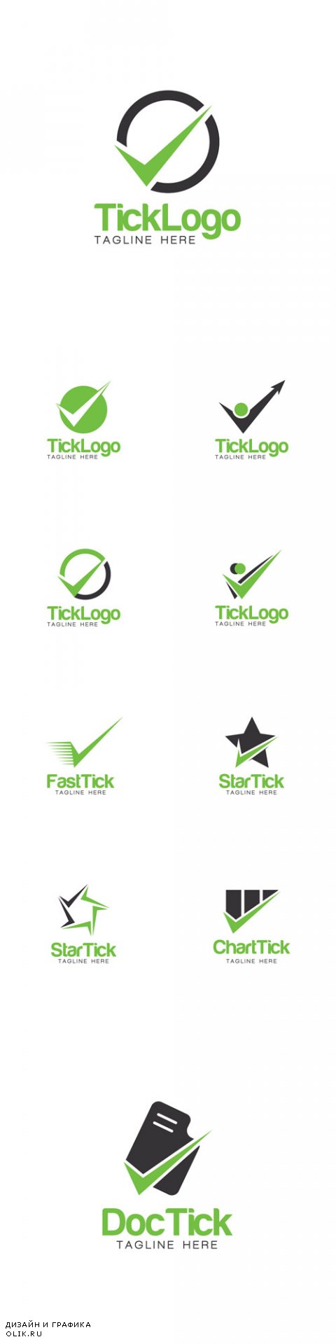 Vector Tick Creative Concept Logo Design