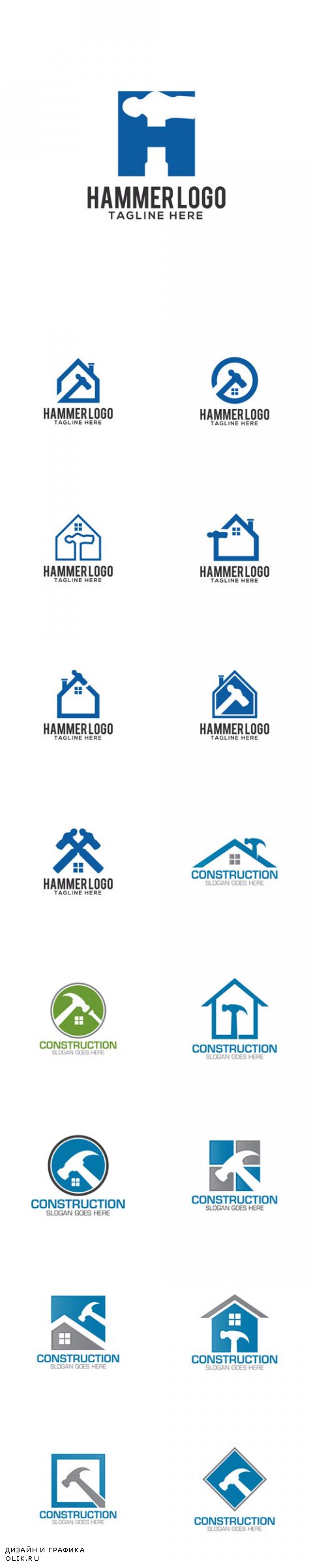 Vector Construction Creative Concept Logo Design