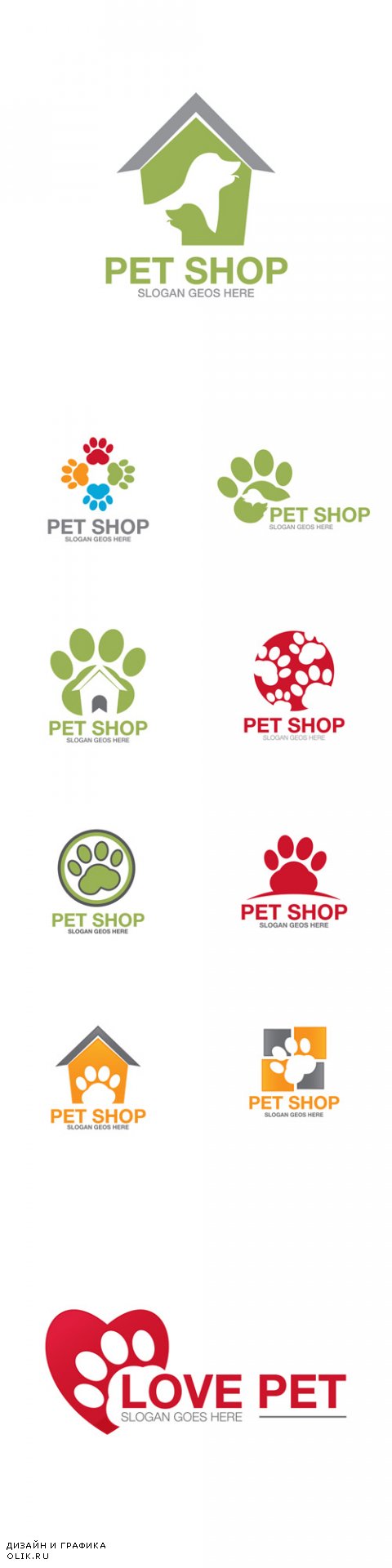 Vector Pet Paw Abstract Logo Icon