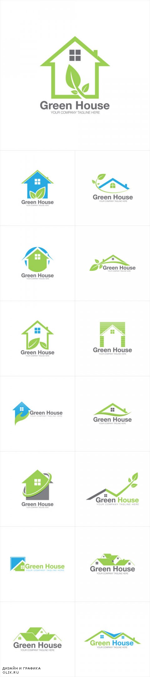 Vector House Home Green Nature Logo Icons