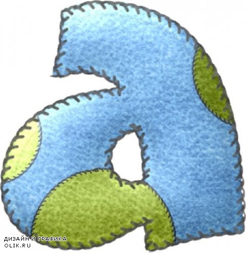 Алфавит (буквы на прозрачном фоне) №6