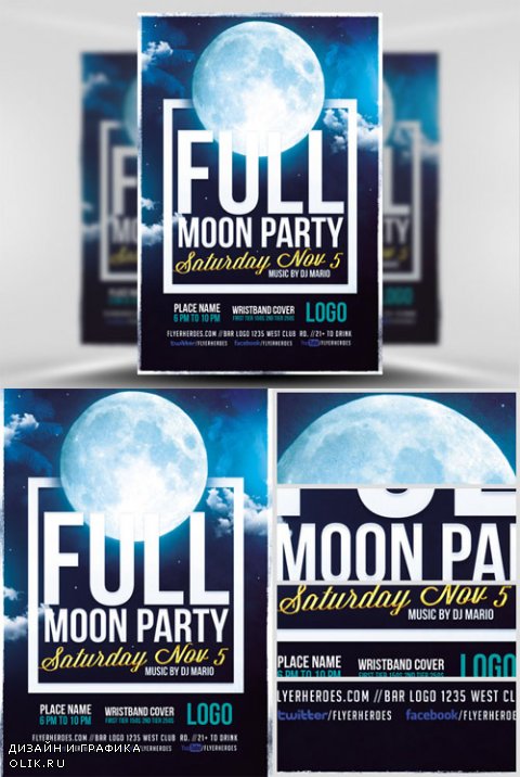 Flyer Template - Full Moon Party