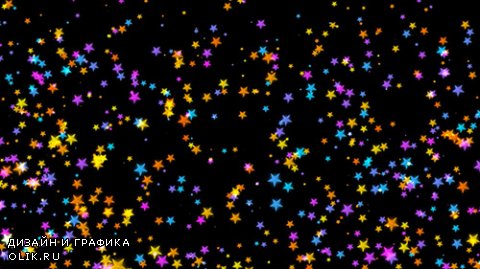 Falling colored stars video background