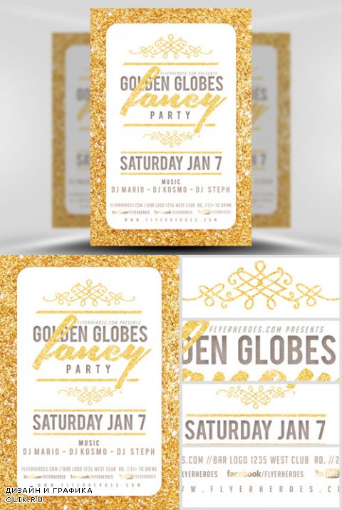 Flyer Template - Golden Globe Fancy V2