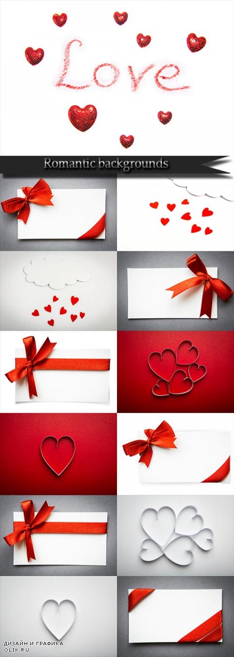 Romantic backgrounds for Valentine's day