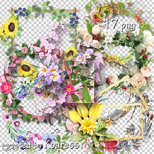 Подборка цветочных png рамок-вырезов для фотошопа - Цветочная коллекция 2