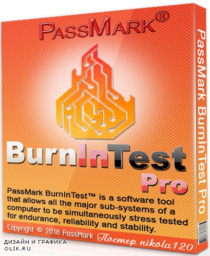 PassMark BurnInTest Pro 9.0 Build 1006<br /> 2018
