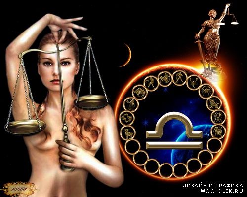 Шаблон в рамке Зодиак 