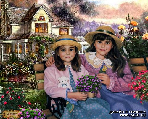 Двойной детский шаблон 