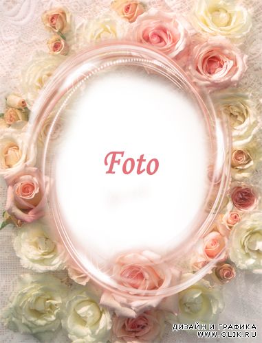Нежная рамка с розами