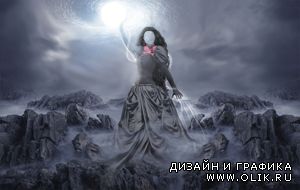 Шаблон Фотошотпа-Владычица небес