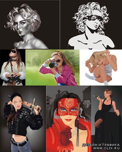 Девушки в векторе №6 | Girls in vector №6