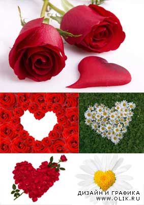 Сердечки и сердца в цветах | Hearts in flowerses