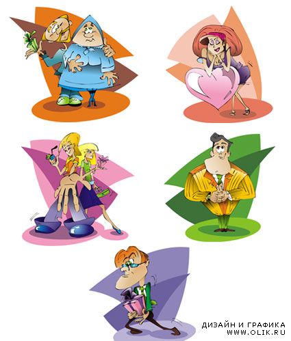 Забавные люди в векторе