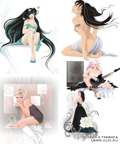Девушки в векторе №7