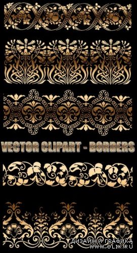 Vector clipart - Floral borders