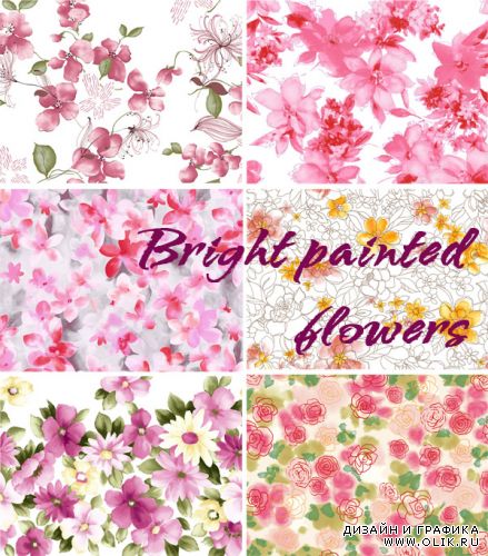 Bright painted flowers