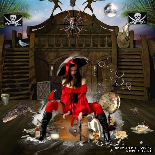 Scrap kit  The pirate and the mystery of the fountain
