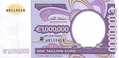 Рамка 1000000 EURO.