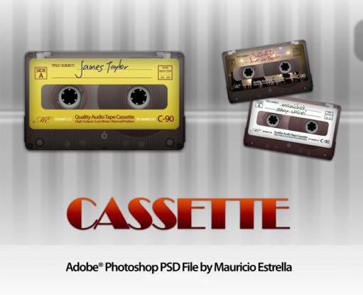 Cassette - Аудио Касета в формате PSD