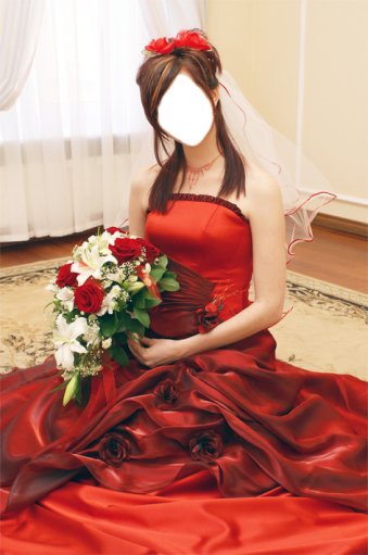 Красное свадебное платье