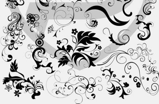 Floral vector elements