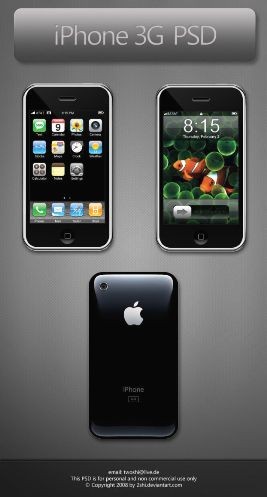 iPhone 3G PSD - iPhone 3G для фотошопа