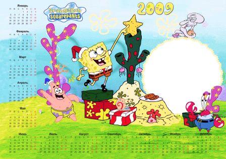 Календарь на 2009.SpongeBob