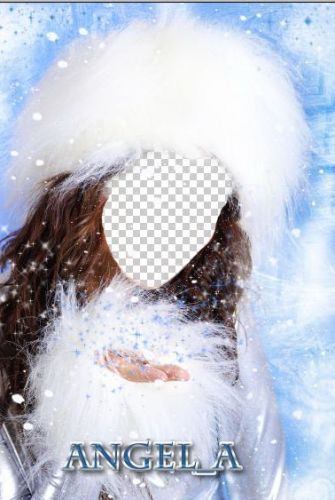Шблон для лица "Красавица зима"