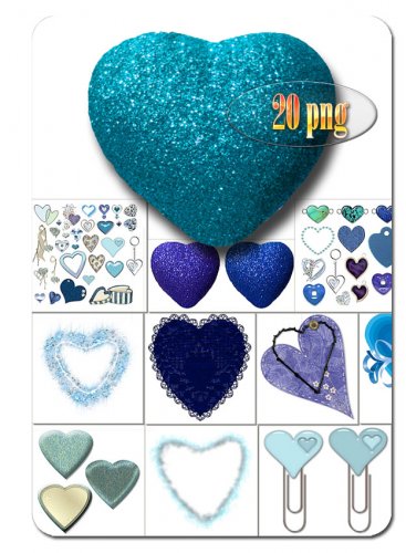 Dark blue hearts