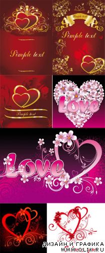 Valentine's day beautiful vectors