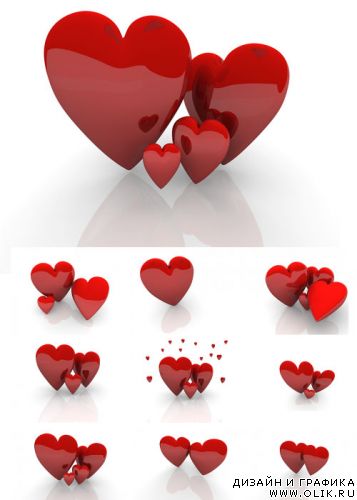 Lovely Valentine Hearts Graphics