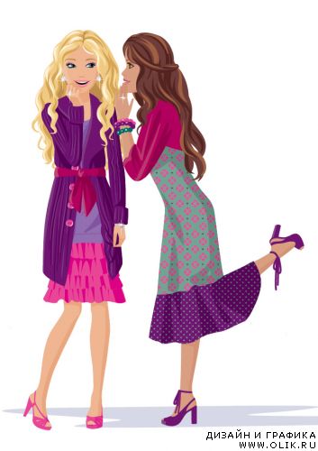 Векторный клипарт - Commercial Barbie & Friends